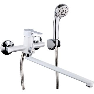 Смеситель для ванны и душа Frap F2241 хром белый